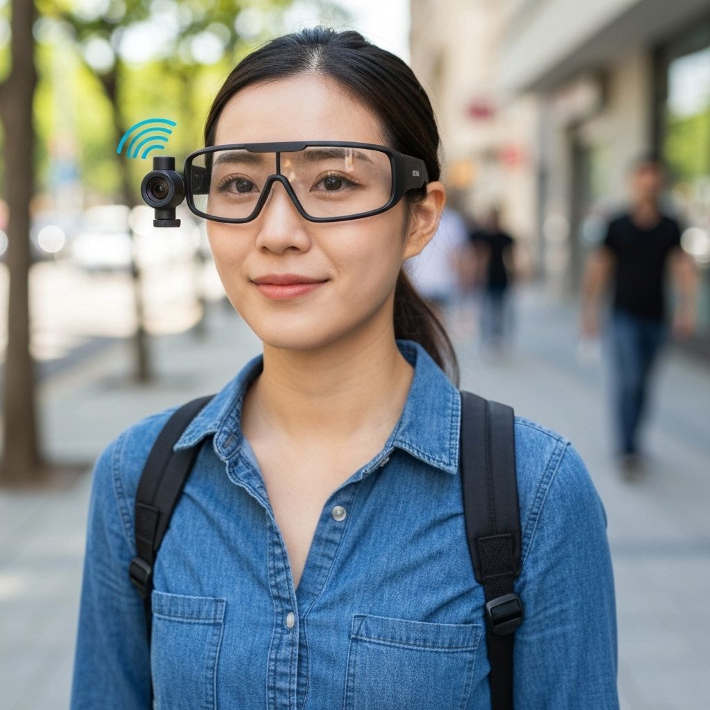 Smart glasses with integrated camera and sensors for assistive technology